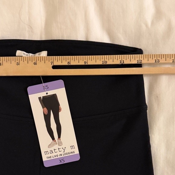 Matty M Black Leggings XS Nylon Spandex The Live In Legging Style MB9112 - Picture 4 of 5
